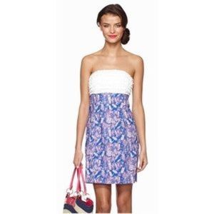 Lilly Pulitzer Franco Dress Stary Blue Cherry Bomb